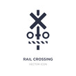 rail crossing icon on white background. Simple element illustration from Maps and Flags concept.