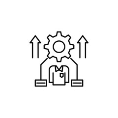 Aufkleber - Corporate and business, career, human, management, process icon
