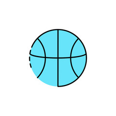 Aufkleber - Basketball, ball, sport icon. Element of color sport icon. Premium quality graphic design icon. Signs and symbols collection icon for websites, web design, mobile app