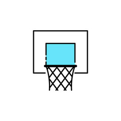 Poster - Basketball, basket, sport icon. Element of color sport icon. Premium quality graphic design icon. Signs and symbols collection icon for websites, web design, mobile app