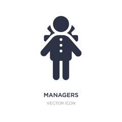 Wall Mural - managers icon on white background. Simple element illustration from People concept.