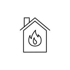 Aufkleber - insurance, house, fire icon. Element of insurance icon. Thin line icon for website design and development, app development. Premium icon