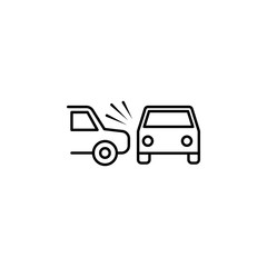 Aufkleber - side crash, accident, insurance icon. Element of insurance icon. Thin line icon for website design and development, app development. Premium icon