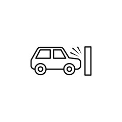 Aufkleber - frontal crash, car, accident, insurance icon. Element of insurance icon. Thin line icon for website design and development, app development. Premium icon