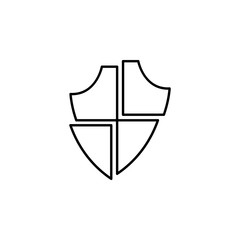 Aufkleber - shield, protection, insurance icon. Element of insurance icon. Thin line icon for website design and development, app development. Premium icon