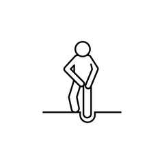 Poster - human, accident, insurance icon. Element of insurance icon. Thin line icon for website design and development, app development. Premium icon