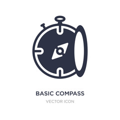 basic compass icon on white background. Simple element illustration from Technology concept.