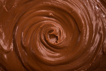 Canvas Print - Macro photo of chocolate cream or spread