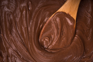 Canvas Print - Macro photo of chocolate cream or spread