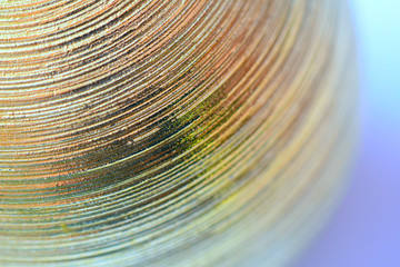 Fototapete - metal surface with concentric circular grooves glare fragment