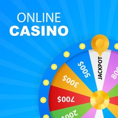 Roulette 3d fortune. Wheel fortune for game and win jackpot. Online casino concept. Internet casino marketing.