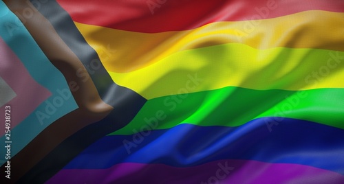 Fotografía The rainbow flag New LGTB