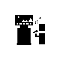 Poster - Karaoke, entertainment, music icon. Element of karaoke icon. Premium quality graphic design icon. Signs and symbols collection icon for websites, web design, mobile app