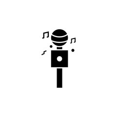 Poster - Karaoke, microphone, sing icon. Element of karaoke icon. Premium quality graphic design icon. Signs and symbols collection icon for websites, web design, mobile app