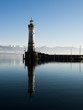 LINDAU, GERMANY - Lighthouse at port of Lindau harbour, Lake Constance, Bavaria, Germany