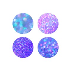 Aufkleber - Shiny Circles Backgrounds with Bokeh. Abstract Vector Holographic Textures
