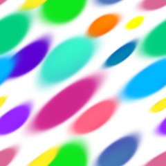Poster - Abstract Background with Dynamic Blurred Colorful Dots. Vector Seamless Pattern with Bright Bokeh