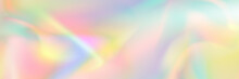 Horizontal Abstract Pastel Holographic Texture Design For Pattern And Background
