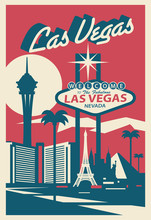 Las Vegas Nevada Skyline Postcard