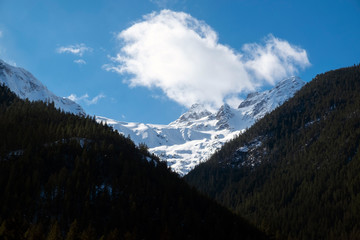 Sticker - mountains and blue sky