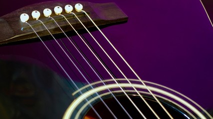 acoustic guitar . color background