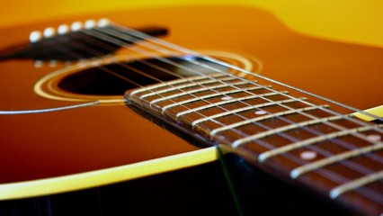 acoustic guitar . color background