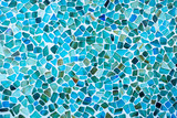 Sea glass tile mosaic wall