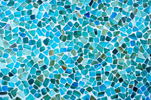 Sea Glass Tile Mosaic Wall