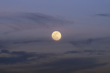 image showing a full moon rising in california