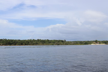 landscape with river and clouds