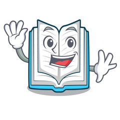 Sticker - Waving opened book isolated in the character