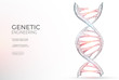 DNA polygonal genetic engineering abstract background. The isolated concept of medical science, genetic biotechnology consists of low poly wireframe, geometry triangle, lines, dots, polygons, shapes.