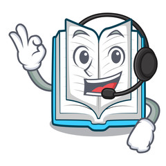 Sticker - With headphone opened book in the cartoon box