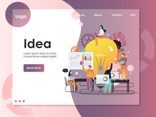 Poster - Business idea vector website landing page design template
