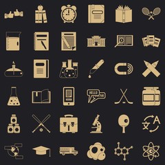 Poster - Education icons set. Simple style of 36 education vector icons for web for any design