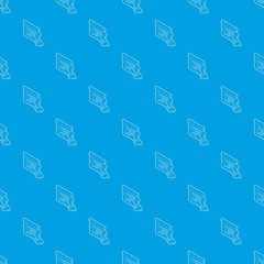 Poster - Businessman giving presentation with a board pattern vector seamless blue repeat for any use