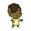 © lineartestpilot - sticker of a cartoon surprised girl