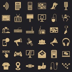 Poster - Talking icons set. Simple style of 36 talking vector icons for web for any design