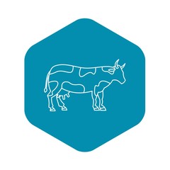 Poster - Cow icon. Outline illustration of cow vector icon for web design