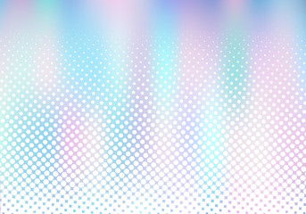 Wall Mural - Abstract smoot blurred holographic gradient background with white halftone effect. Hologram  Luxury trendy tender pearlescent.