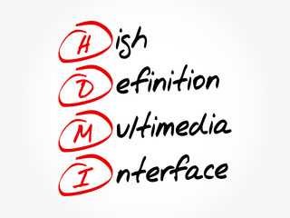 Aufkleber - HDMI - High Definition Multimedia Interface acronym, technology concept background