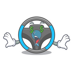 Canvas Print - Money eye miniature steering wheel in cartoon shape