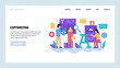 © skypicsstudio - Vector web site design template. Media, press and journalist article, writer, copywriter, typography . Landing page concepts for website and mobile development. Modern flat illustration