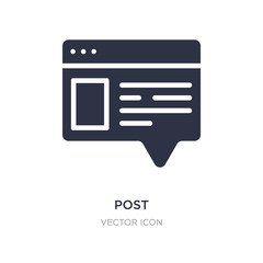 post icon on white background. Simple element illustration from Blogger and influencer concept.