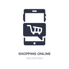 Poster - shopping online icon on white background. simple element illustration from blogger and influencer co