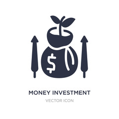 money investment icon on white background. Simple element illustration from Business concept.