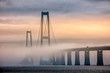 Storebelt bridge in fog