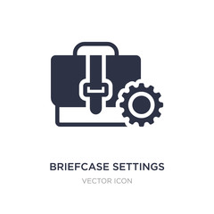 Poster - briefcase settings icon on white background. simple element illustration from business concept.