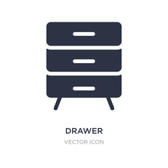 Poster - drawer icon on white background. simple element illustration from content concept.