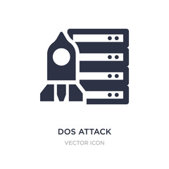 Poster - dos attack icon on white background. simple element illustration from cyber concept.